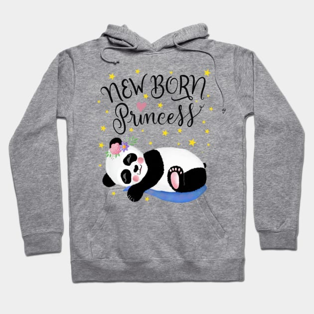 Baby Panda for girls Hoodie by CalliLetters